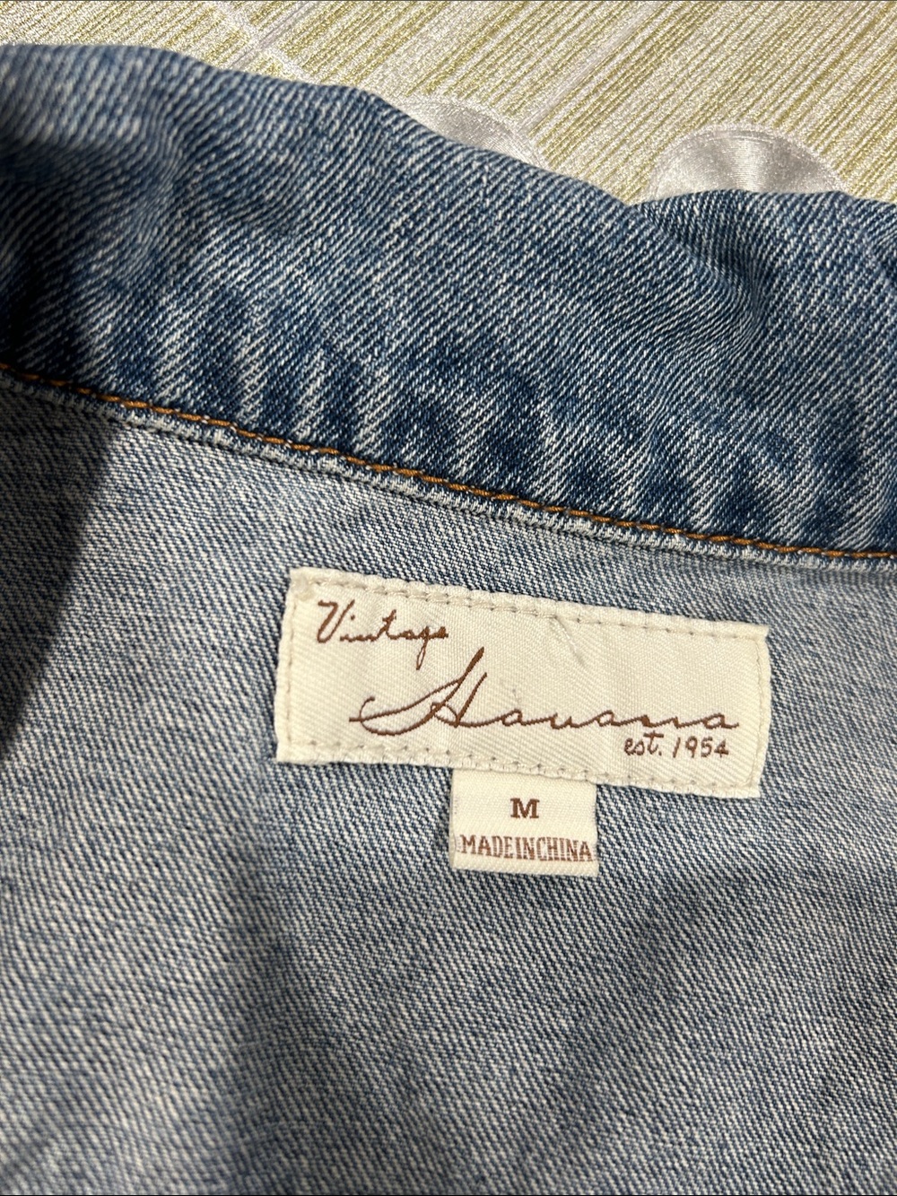Vintage Havana Blue Denim Sleeveless Vest with Lace-Up Panels - Picture 4 of 6